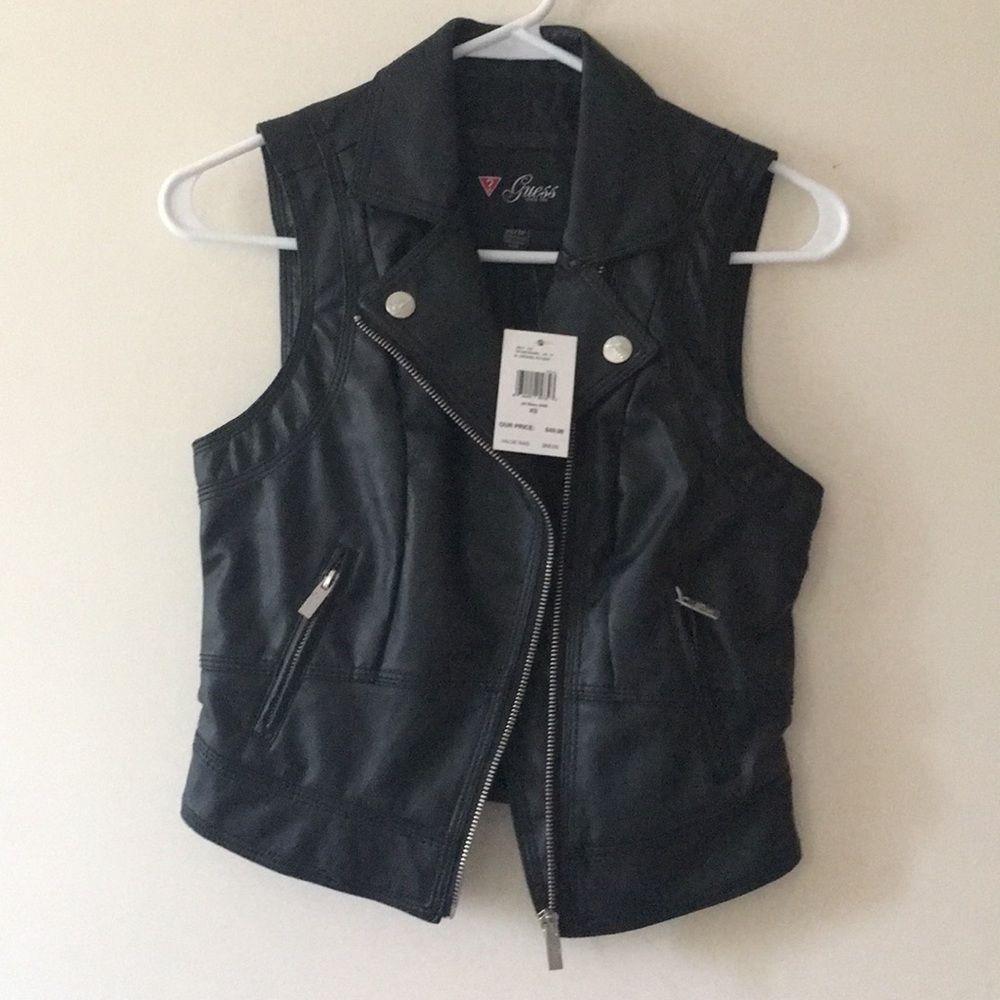 Guess Black Faux-Leather Vest - Picture 4 of 4